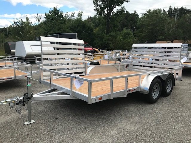 2022 Sport Haven 7x16 dual axle aluminum utility trailer (side and rear ...